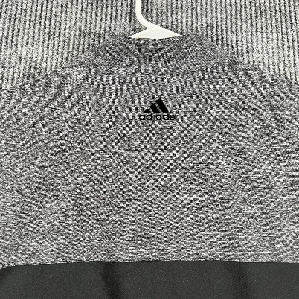 Adidas Jacket Mens Large Black Long Sleeve Full Zip Golf Outdoor Casual